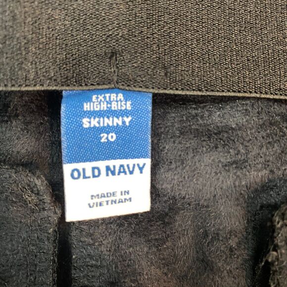 Old Navy Faux Leather Pants Womens Size 20 Black Extra High Rise Skinny Leg - Picture 6 of 16